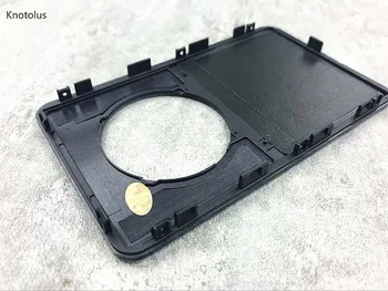 Knotolus melnas plastmasas priekšā faceplate metāla aizmugurējo mājokļu lietu vāku clickwheel pogu iPod 5th gen video 30gb 60gb 80gb