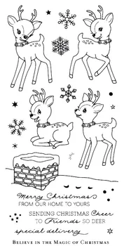 Ziemassvētku briežu Pārredzamu Skaidrs, Silikona Zīmogs/Zīmogs par DIY scrapbooking/foto albums Dekoratīvās skaidrs, zīmogs M1226