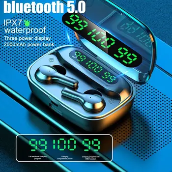 Bezvadu Bluetooth 5.0 Austiņas Trokšņu Slāpēšanas Austiņas Ausī Ar 2000mAh Uzlādes Gadījumā IPX7 ūdens Un Sweatproof