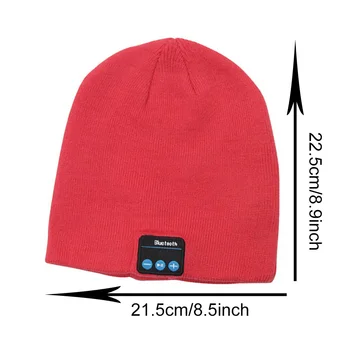 Bezvadu Bluetooth Cepuri Trikotāžas Samta Ziemas Raiba Cepure Burvju Silts Smart Cepuri Bezvadu Unisex Beanie Klp Austiņas