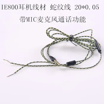 IE800 ar mic nomaiņa tālvadības kabelis DIY vadu austiņu remonts