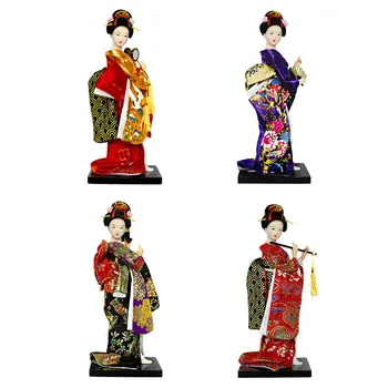 25cm Kawaii Japāņu Jauki Geišas lelles, Figūriņas ar skaistu kimono Jaunu māju, biroju apdare Miniatūras dzimšanas dienas dāvana