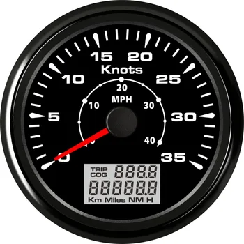 1pc 85mm GPS Ātruma Odometers 0-35Knots 9-32VDC Jūras GPS Speedometers LCD 0-40MPH ar Ceļojumu Cog ODO Funkciju, Laivu, Jahtu
