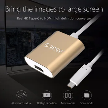 ORICO 4K@60Hz Augstas Izšķirtspējas HDMI Centrmezgls, Tipa-C HDMI Centrmezgls, Audio / Video Adapteri Pārveidotājs MacBook pro HUAWEI