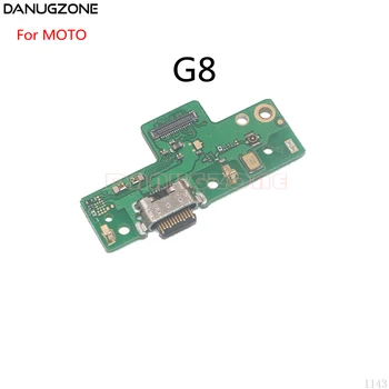 10PCS/Daudz Par Motorola MOTO G8 XT2045-1 USB Uzlādes Doks Jack Spraudnis-Ligzda Port Savienotājs Maksas Valdes Flex Kabelis