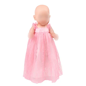 43 cm bērnu lelles Kleita jaundzimušo Princesi mežģīnes Gari svārki hanbok Bērnu rotaļlietas, svārki fit Amerikāņu 18 collu Meitenes, lelle f432