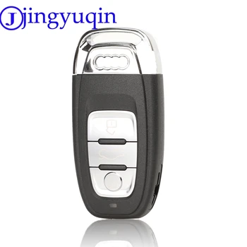 Jingyuqin 10ps 3/4 Pogas Smart Remote Auto Atslēgas Korpusa Vāciņu Gadījumā Fob Audi A4L A6L Q5 A5 754C / 754G
