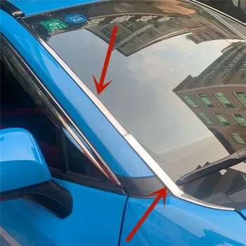 WELKINRY Toyota RAV 4 V XA50 2018 2019 2020 RAV4 nerūsējošā tērauda priekšējo galvas logu vējstikla priekšējā pusē joslas apdare
