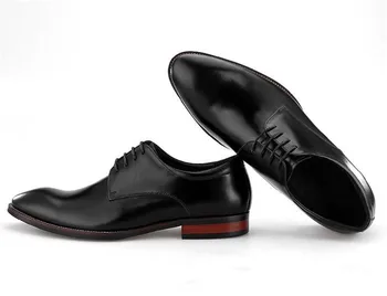 Kurpes vīriešu derby kurpes norādīja toe mežģīnes-up ādas elpojošs vīriešu kurpes, kleitu jauniešu Britu stila uzņēmējdarbības ikdienas apavi