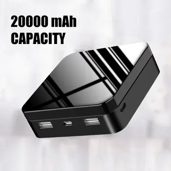 20000mAh Portatīvie Mini Power Bank Qi Ātru Bezvadu Lādētāju Powerbank Uzlādes Jauda banka Smart Mobilais Tālrunis