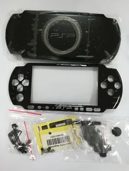 Bezmaksas piegāde Melna Krāsa Pilnu Korpusa Apvalks Faceplate Gadījumā Remonts Nomaiņa par Sony PSP 3000 Konsoles Korpusa ar Pogām