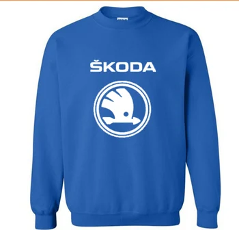 Jauno Modes Kokvilnas Vīriešu Hoodies Skoda Automašīnu Logo Drukāt Vilnas O-veida Kakla džemperis sporta Krekli HipHop Harajuku Streetwear Vīriešu Apģērbs