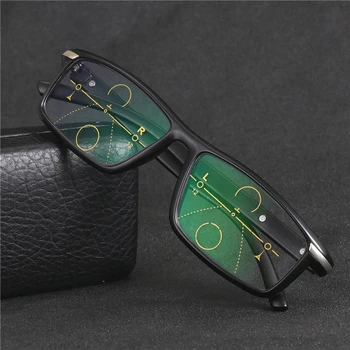Progresējoša Multifokāla brilles Pārejas Saulesbrilles Photochromic Lasīšanas Brilles Vīriešiem Punkti par Lasītāju Netālu Tālu redzes dioptrijas