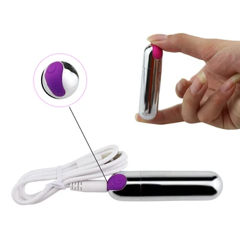 Mini Bullet Vibrators, USB Uzlādējams 10 Ātrumu, G-spot Klitora Stimulators ar Anālo Dildo, Vibratori Massager Pieaugušo Seksa Rotaļlietas Sieviete