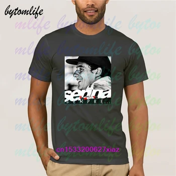 Ayrton Senna Formula 1 T-Krekls Vasaras Drukāt Melns T Krekls Drēbes, Tautas Krekls, Kokvilnas T-Veida Pārsteidzošs Īsām Piedurknēm Unikālo Vīriešu Tops