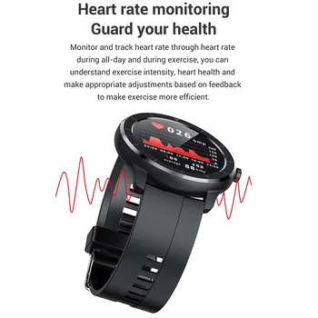 Jaunākās T6 Smart Skatīties Fitnesa Tracker Sirds ritma Monitors asinsspiediens IP67 Waterproof Smartwatch Sporta IOS