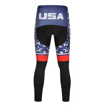 TELEYI Vīriešu Velosipēdu Jersey Pro Team USA garām Piedurknēm Elpojošs Uzstādīt Ropa Ciclismo MTB Uzvalku Bikses, Pavasara/Rudens Velo Apģērbi
