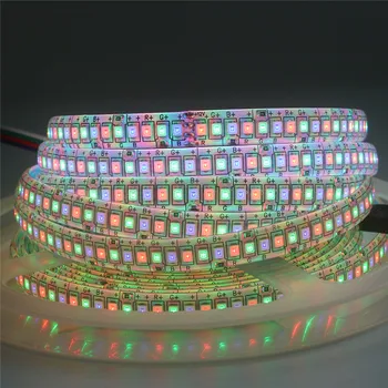 12V / 24V SMD 2835 Elastīgs LED Strip gaismas 5M 240Leds/M 1200 led Ne-ūdensizturīgs balta / Warm White Fita LED Diožu LED Lentes
