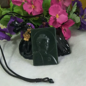 Dabas Hetian Qing yu Sakyamuni Aproces, Kulonu Rotaslietas Laimīgs Exorcise ļaunajiem gariem Labs Amulets Smalkas Rotaslietas Aproces, Kulonu