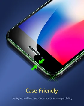 EAR Rūdīts Stikls iPhone SE 2020. GADAM 8/7/6/6S Anti Blue-Ray Ekrāna Aizsargs Plēves Pilnu HD Ekrānu, Stikla iPhone SE 2