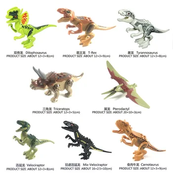 Komplekts Pārdošanai Celtniecības Bloki Pasaulē Dinozauru Tyrannosaurs Rex Caurspīdīgs Modelis Ķieģeļu Bērniem Izglītības Rotaļlietas, Dāvanu 33009