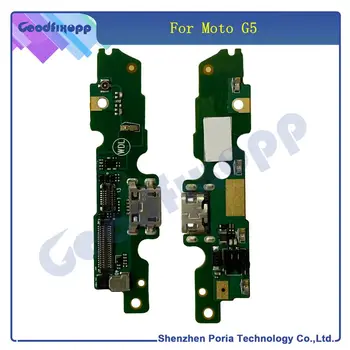 1 Gab. Jaunu Oriģinālo Par Motorola G5 USB Lādētāja Uzlādes Ostas Dock Connector Flex Cable Rezerves Daļas Priekš Motorola G5