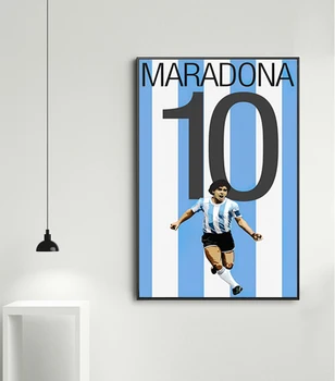 Djego Maradona, Lionel Messi Futbola Zvaigzne Retro Gleznas, Plakāti Un Izdrukas Sienas Māksla Mājās Apdare Studiju Dzīvo Jamo Istabu Guļamistaba Deco