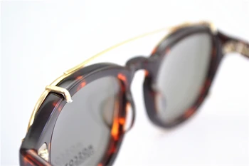 Klips Par Polarizētās Saulesbrilles Objektīva Zīmols Johnny Depp Brilles Vīrieši Sievietes Acetāta Optisko Briļļu Rāmis Vintage Dizainu
