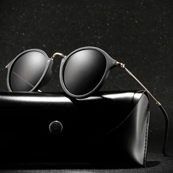 Klasiskās Polarizētās Saulesbrilles Zīmola Dizaina Vīriešu Kārtas Metāla Braukšanas Saules Brilles Sievietēm UV400 Toņos Sunglass Oculos de sol