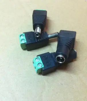 10Pair/Daudz DC power Plug Jack Sieviešu/vīriešu adapteris Savienotājs DC5.5*2.1 CCTV LED Strip Gaismas