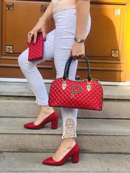 Sieviešu soma, maks un apavu combin komanda ir 2021. luksusa modes dizainers, augstums kvalitāti izgatavots turcijā t-1001