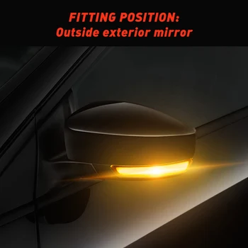 2gab Dinamisku Pagrieziena Signāla Gaismu LED Sānu Ārējie Atpakaļskata Spoguļi Indikators Blinker Gaismu Ford Focus 2 3 Mk2 Mondeo Mk3 Mk4