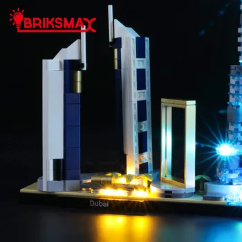 BriksMax Led Gaismu Komplekts 21052 Arhitektūras Dubai Skyline Kolekcija