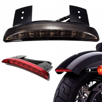 Motociklu Sasmalcinātu Aizmugurējā Spārna, Edge LED Bremžu numura zīme Astes Gaismas, Stop Darbojas Gaisma, Astes Gaismas, Harley Sportster XL 883