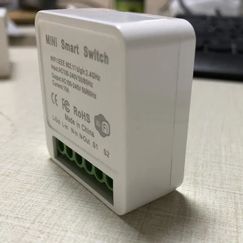 Tuya Mini Wifi Smart Switch Smart Home Tālvadības Slēdzis 16A DIY Slēdzi, Atbalsta 2 Veidu Kontroles, Izmantojot Smart Dzīves APP Alexa, Google