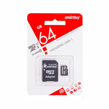 Atmiņas karte 64GB microSDXC Class10 SmartBuy