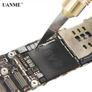 UANME 12Pcs IC Chip Remonta Plānas Asmens CPU Noņemšanas + 1 Metāla Rokturi iPhone Procesori Flash Loģika Kuģa Labošanas Rīku (13 1)