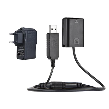 Andoer NP-FW50 Lelli, Akumulatoru, USB Strāvas Adaptera Kabeli ar Kontaktdakšu Nomaiņa AC-PW20 Sony NEX-3/5/6/7 Sērija