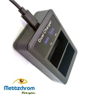 Mettzchrom Dual akumulatora lādētājs SONY Dual USB akumulatora lādētājs NP-FW50 A6000 A6300 A6500