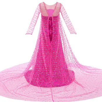 Disney Saldēti 2 Karaliene Elza Anna Kleita Meitenēm Sequin Kleitu Bērniem Princese Kleita Halloween Kostīmu Sniegumu
