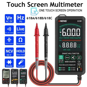 Touch Screen Multimetrs Automātisko Ciparu Multimetrs 6000 Skaitu Viedo Skenēšanas AC DC Mērījumu TSV Patiesa RMS Mērīšana