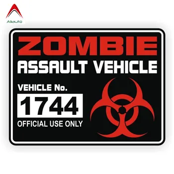 Aliauto Personība Modes Auto Uzlīmes Zombie Assault Transportlīdzekļa Licences Motociklu PVC Sauļošanās Uzlīmēm, Apdare,15cm*11cm