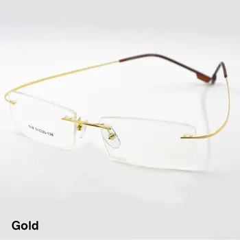 Reven Jate Elastīgu Titāna Sakausējuma bez apmales Brilles Rāmis Optisko Recepšu Brilles, Briļļu Sievietēm un Vīriešiem