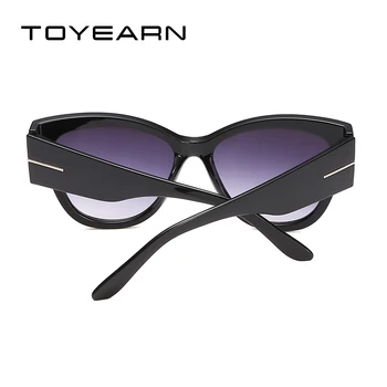 TOYEARN Modes Sexy Dāmas Cat Eye Saulesbrilles Sieviešu Vintage Zīmolu Big T Rāmis Toms Slīpums Saules Brilles Sieviešu Oculos UV400