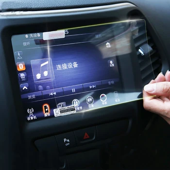 Auto Navigācijas Rūdīta Stikla Ekrāna Aizsargs Tērauda Portective Filmu Par Jeep Grand Cherokee SRT Kompass 2017 2018 Auto Stils