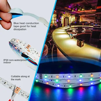 LED Strip Gaismas 12V SMD3528RGB Elastīgu Lenti fita led gaismas sloksne 5M 10M Lentes Diode, kas Nav ūdensizturīgs, Ar tālvadības guļamistaba