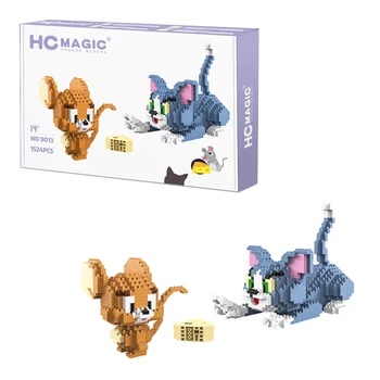 1524pcs Klasiskās Multiplikācijas filmu Anime Dimanta Celtniecības Bloki Kaķis Peli, Toms Modelis Džerijs Mini Mikro Ķieģeļi, Rotaļlietas, Dāvanu