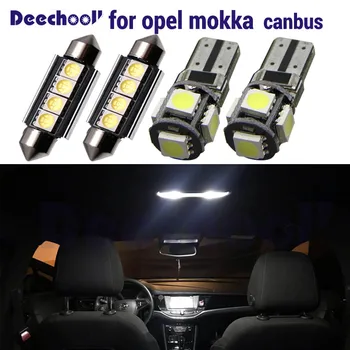 15 x Bez Kļūdām, lai Opel par Vauxhall Mokka 2012+ Licences numura zīmes apgaismojuma Lukturi +Canbus LED Interjera Kartes Dome Spuldzes Komplektā