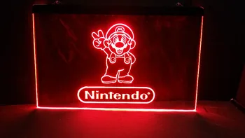 Nintendo spēļu istaba, Alus Bārs LED Neona Gaismas Zīme karājas zīme mājas dekoru amatniecības
