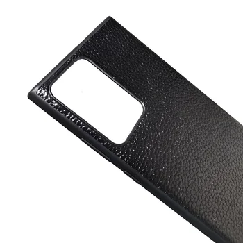 Solque Nekustamā Īstas ādas antidetonācijas slim hard cover for Samsung Galaxy Note 20 Ultra Note20 luksusa gudrs pepple telefonu gadījumos